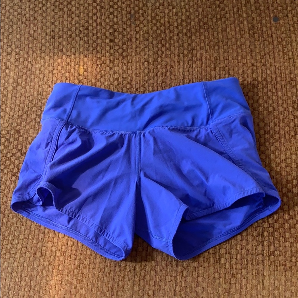 BLUE LULULEMON SHORTS